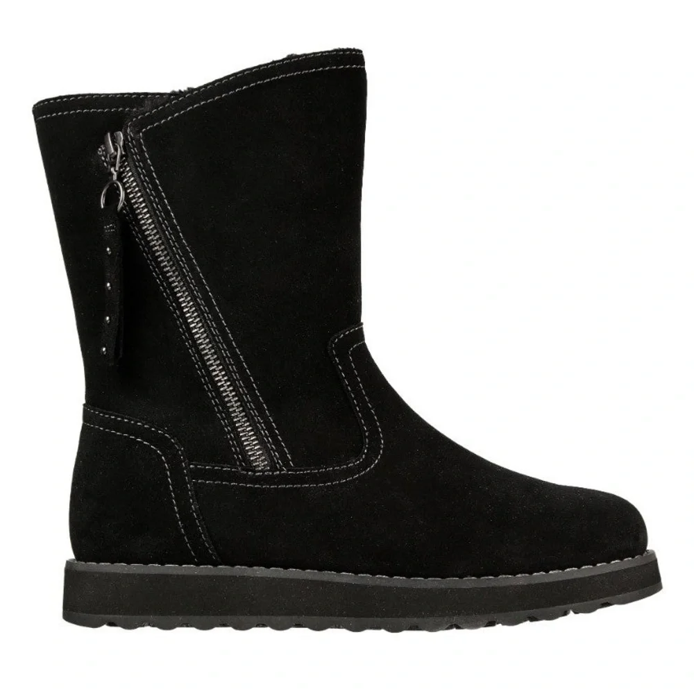 Skechers Black Keepsakes 2.0 Warm Road Suede Boots Women’s Size 6